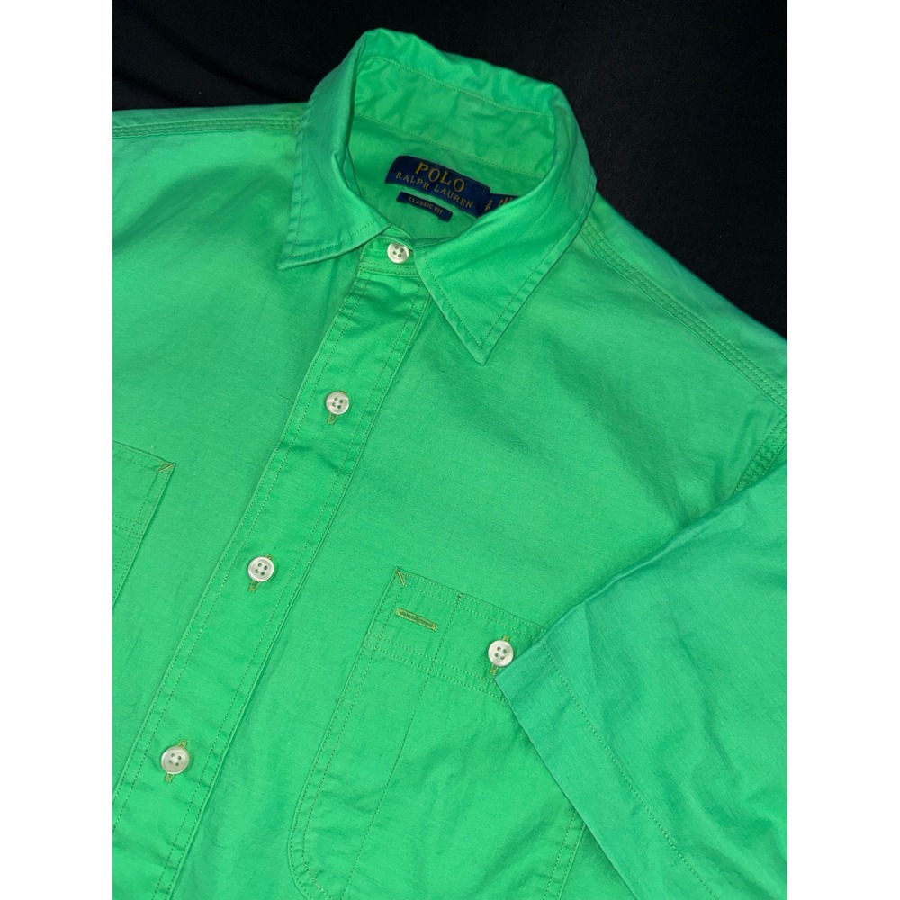 Polo by Ralph Lauren Bright Green Casual Button-Down Shirt